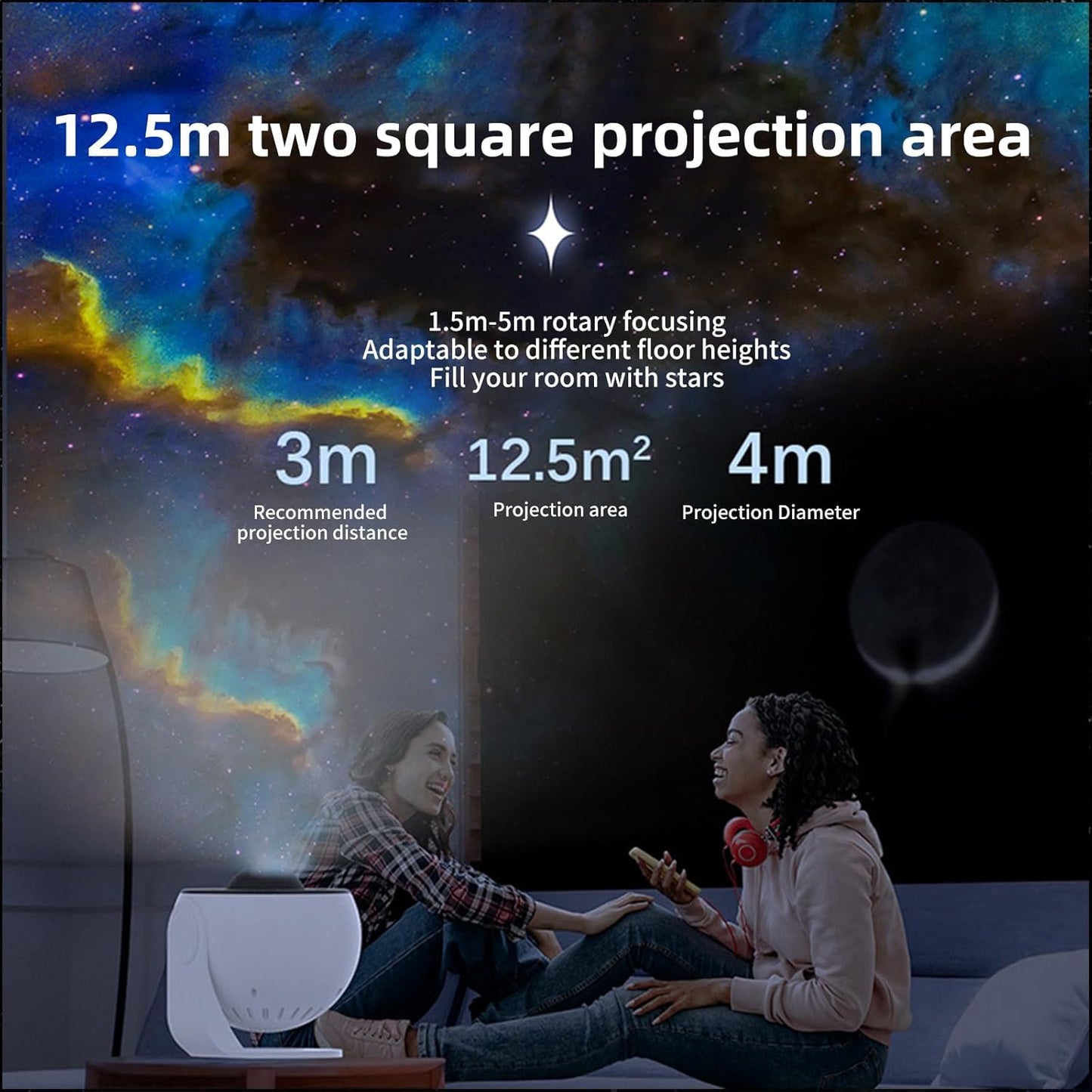 4k Galaxy Skylight Projector (with 12 Films Cartridges Discs)